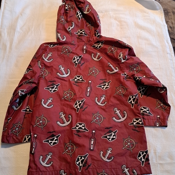 Gymboree boys size 5/6 Stripes & Anchor Pirate design red size Small raincoat - Picture 3 of 3